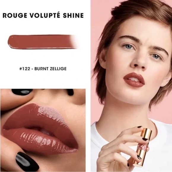 Yves Saint Laurent Rouge Volupté Shine Oil-In-Stick in 122 Burnt Zellige NIB - Picture 3 of 3